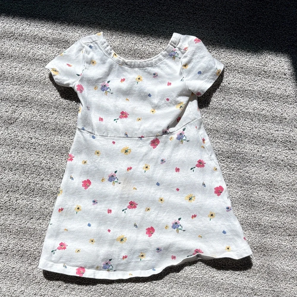 GAP Kids Floral Dress in White